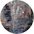 thumbnail image 1 of Ahgly Company Indoor Round Mid-Century Modern Black Oriental Area Rugs, 4' Round, 1 of 6