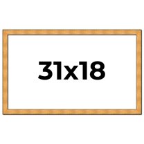 31x18 Frame Gold Rustic Solid Wood Picture Frame | 1.25 Inch Wide Moulding | Rustique Gold