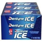 Dentyne Ice Peppermint, 7.6 Ounce (Pack of 9)