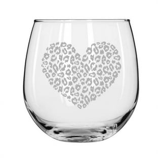  MIP Wine Glass Goblet Leopard Print Love Heart (20 oz Jumbo) :  Home & Kitchen