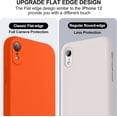 thumbnail image 3 of CRKMGS-Compatible with iPhone XR Case, Upgraded Liquid Silicone with [Flat Edges] [Camera Protection] [Soft Anti-Scratch Microfiber Lining] Phone Case for iPhone 10 XR 6.1 inch - Neon Orange, 3 of 4