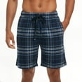 thumbnail image 2 of Men's Flannel Pajama Shorts - Super Soft Cotton Plaid Shorts with Pockets and Drawstrings - Sleep and Lounge Design 3, Small, 2 of 6
