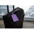 thumbnail image 3 of Light Purple Genuine Top Grain Leather Luggage Tag, 3 of 5