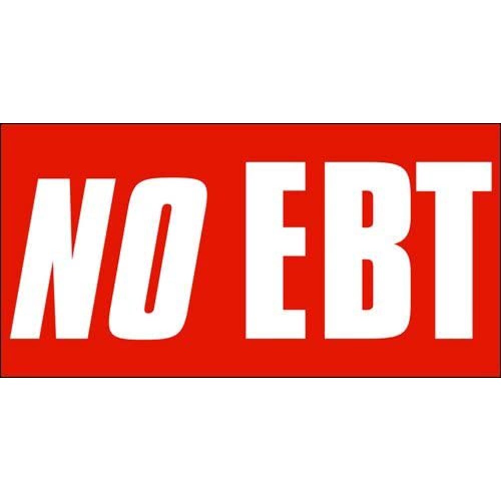 No EBT 3M Reflective sticker Does not Accept Business Window Decal