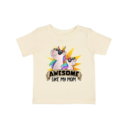 

Inktastic Awesome Like My Mom Cute Unicorn Family in Sunglasses Gift Baby Boy or Baby Girl T-Shirt