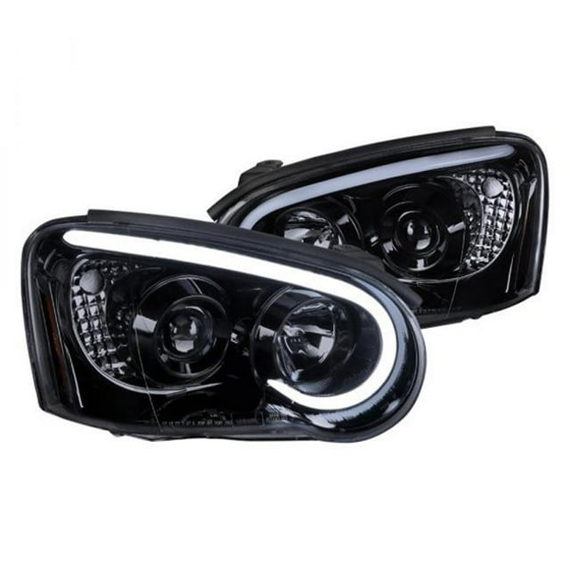 Spec-D Tuning 2LHP-WRX05G-G2-TM Phares de Projecteur à Lentille Fumée avec Boîtier Noir Mat pour Subaru Impreza 2004-2005