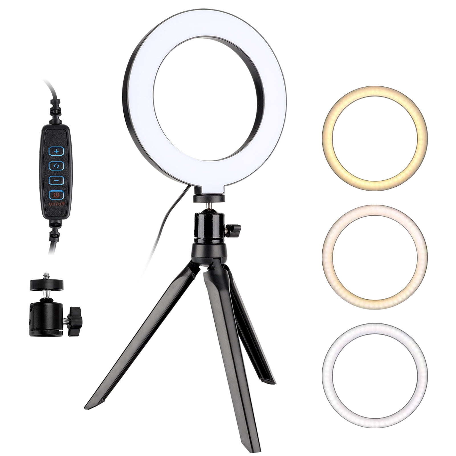6" LED Ring Light with Tripod Stand for Live Streaming & YouTube Video