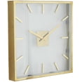 thumbnail image 5 of DecMode 20" Gold Stainless Steel Metal Wall Clock with Clear Face, 5 of 7