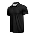 thumbnail image 7 of Hearthz Golf Polo Shirts for Men Black Quick Dry Men's Short-Sleeve Shirt Moisture Wicking Athletic Workout Mens Golf Polo, 7 of 7