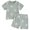 Army Green, variant on Tisuna Summer Short Sleeve Pajamas For Girls Toddler Floral Print Crew Neck Tops And Shorts Set Breathable Soft Baby Girls 2 Pieces Sleepwear Army Green Size 18-24 Months