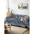 thumbnail image 3 of Texas Star Vintage Couch Cover, Navy Blue Berry Wooden Retro Sofa Cover Blanket for 3 Cushion Couch, Sectional Sofa Slipcover Furniture Protector for Living Room Bedroom 71''x134'', 3 of 9