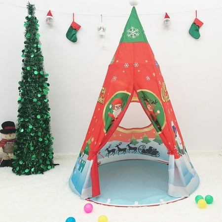 Wlylongift Christmas Black X Friday Christmas Tent Kids Teepee Tent 5 Children Indian Play Tent Playhouse Children