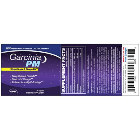 Garcinia PM Extra-fort brûleur de graisse et Somnifère - 60 Capsules