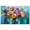 Gallery Wrapped, variant on Chromatic Flower Dream Canvas Colorful Floral Art by Art Remedy, Silver Frame, 45" x 30"