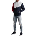 thumbnail image 4 of FASHIONWT Men Casual Sporty Long Sleeve Collision Color Splicing Pockets Hoodie, 4 of 4