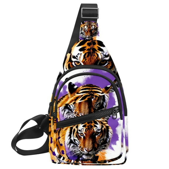 ERJLKXP Animal Tiger Small Mens Women Crossbody Chest Bag, Travel Over Shoulder Sling Bag Backpack Men Side Bag,Daypack
