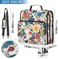 thumbnail image 2 of FORMRS Zipper Binder with Shoulder Strap 2-inch Ring 500 Sheet Capacity File Bag, Red Japanese Floral Pattern, 2 of 5