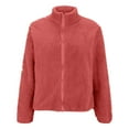 thumbnail image 4 of BDPORKAS Fleece Jacket Women Fall Winter Full Zip Fuzzy Hoodie Sweatshirt Warm Sherpa Coat with Pockets, 4 of 4