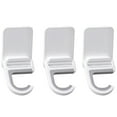 thumbnail image 1 of GOOHOCHY 3 unids de pared de pared con ganchos de trapeador de pared punzón para baño de casa (blanco), 1 of 7