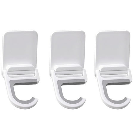 

Broom and Mop Storage Hanger Hooks 3 Pcs No Punching Holder Free White