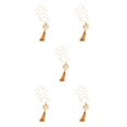 thumbnail image 3 of Collar de cadena Boho Qarigey Elegante con borlas color Oro, 3 of 6