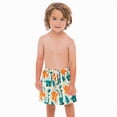 thumbnail image 2 of NOLDARES Boys Swim Trunks with Compression Liner Toddler Stretch Swim Shorts(White,7-8 Years), 2 of 4