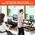 thumbnail image 6 of Gymax Sit to Stand Desk 32'' Standing Desk Converter Height Adjustable Black, 6 of 10