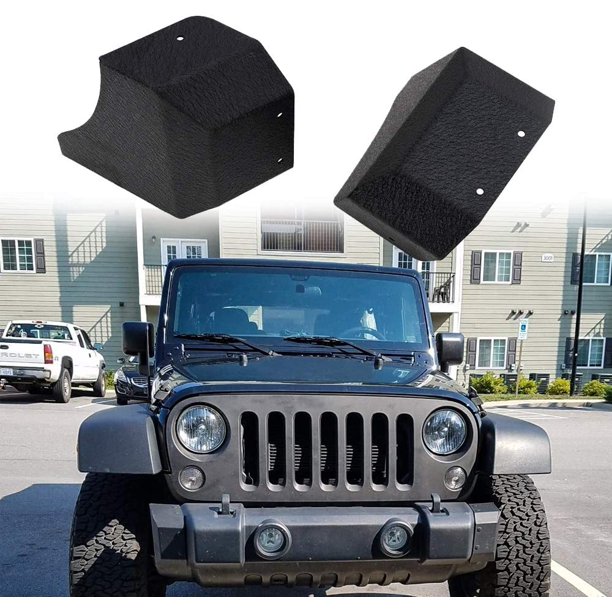 NIXFACE Stubby Front Bumper End Caps Kit for 0718 Jeep Wrangler JK JKU