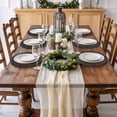 thumbnail image 6 of Black Burlap Texture Round Placemats Set of 2 for Dinning Tables,Heat-proof Braided Table Mats 15 Inch,Farmhouse Vintage Black Washable Place Mat for Kitchen Restaurant Party Decor Table Setting, 6 of 9