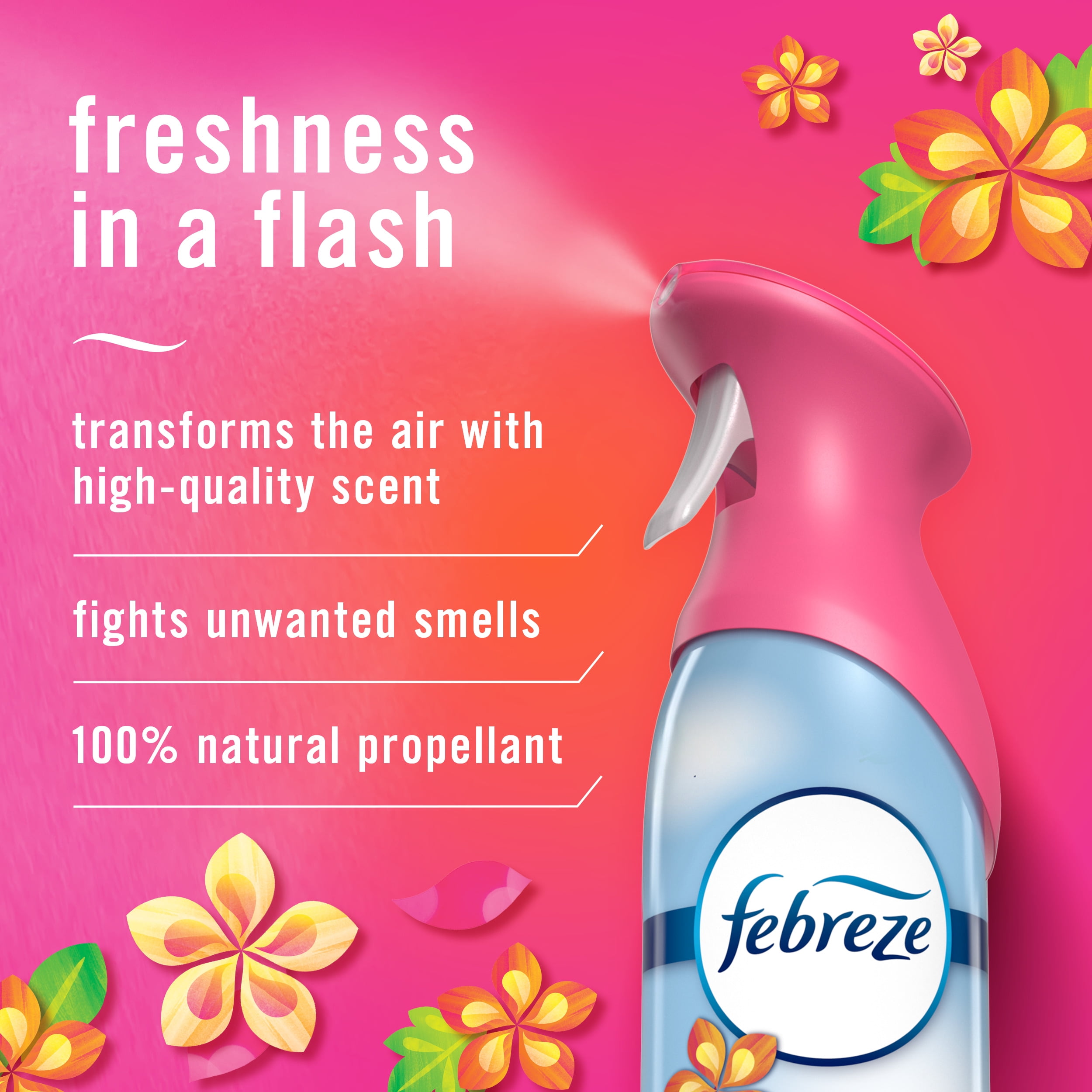 Febreze Air Freshener Spray, Odor-Fighting Room Spray, Gain Island Fresh, 8.8oz, 2 Count