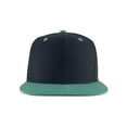 thumbnail image 2 of Top Headwear Flat Bill Adjustable Snapback Cap - Black/Teal, 2 of 2