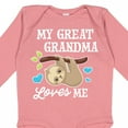 thumbnail image 4 of Inktastic My Great Grandma Loves Me with Sloth and Hearts Boys or Girls Long Sleeve Baby Bodysuit, 4 of 5