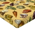 thumbnail image 2 of Ambesonne Colorful Fitted Sheet, Sketchy Vegetables, Twin Size, Multicolor, 2 of 3