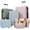 Blue + Green + Pink, variant on LuckyNote 6‑Piece Travel Luggage Set, Hardshell Suitcase with Double Spinner Wheels, 14″ Cosmetic Case & Duffel Bag, Password Lock, Light Blue
