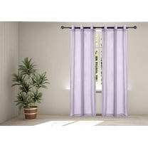 Legacy Decor Chiffon Window Sheer Curtains Voile Drapes 2 Panels Grommet Top 54" X 84" Tall Lilac Color