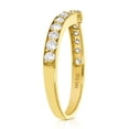 thumbnail image 2 of Vir Jewels 1/2 CTTW V-Shape Diamond Wedding Band with Milgrain 14K Yellow Gold Size 9.5 Female Adult, 2 of 9