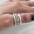 thumbnail image 7 of Infinity Spinner Band, Meditation Ring, 925 Sterling Silver Ring, Spinning Thumb Ring, ThreeTone Ring, Fidget Ring, Handmade Jewelry, Christmas Oxidized, Womans Band Ring, Anxiety Ring, Mans Band Gift, 7 of 7