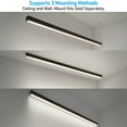 thumbnail image 3 of 4 Pack 8FT 80W 3CCT Dimmable Commercial Linkable Linear Light, 3000K/4000K/5000K Selectable, Suspended Strip Light, Black, 3 of 7