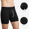 thumbnail image 4 of Men's Breathable Boxer Briefs,Bamboo Viscose Underwear for Men,M-XXL,5 Pack, 4 of 7