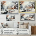 thumbnail image 4 of Designart "Winter Cityscape German Charm III" Landscapes Framed Wall Art - Traditional White Winter Landscape Living Room Framed Canvas Art, 4 of 6