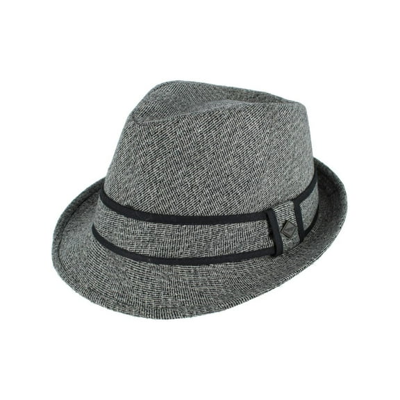San Diego Hat Company Tweed Fedora with Trim Hatband (Men)