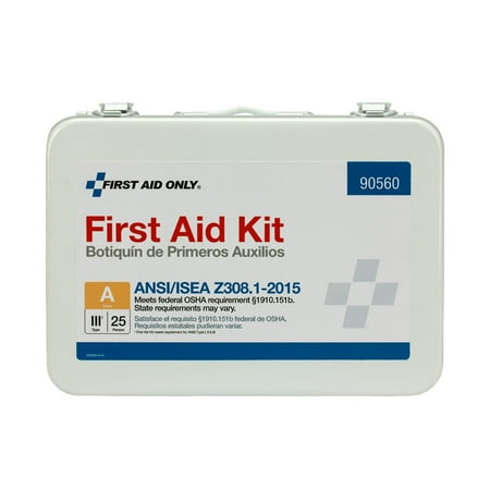 - First Aid Only 89 Piece Metal First Aid Kit, ANSI Compliant