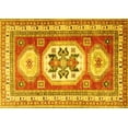 thumbnail image 1 of Ahgly Company Machine Washable Indoor Rectangle Geometric Yellow Traditional Area Rugs, 8' x 10', 1 of 4