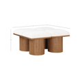 thumbnail image 3 of Meridian Furniture Pavilion Cream Boucle Fabric Bench, 3 of 6