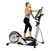 Sunny Health & Fitness Magnetic Elliptical Trainer Machine w/ LCD Monitor, Adjustable Stride, Heart Rate Monitor - SF-E3617