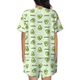 thumbnail image 3 of Picia Green Avocado Pajamas Sets for Women Soft Short-Sleeved Pjs with Lounge Shorts Two Piece Sleepwear-Small, 3 of 9