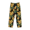 thumbnail image 4 of Goofa Sunflowers And Bird Printed Soft Pajama Pants for Men, Wide Leg Comfy Casual Lounge Yoga Pants-Large, 4 of 9