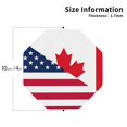 thumbnail image 2 of Yiaed USA Canada Flag Print Leather Coasters for Drinks - Cup Coasters Coffee Table Kitchen Table Bar, Home & Office Gifts Handmade Drink Coasters-Octagon, 2 of 6