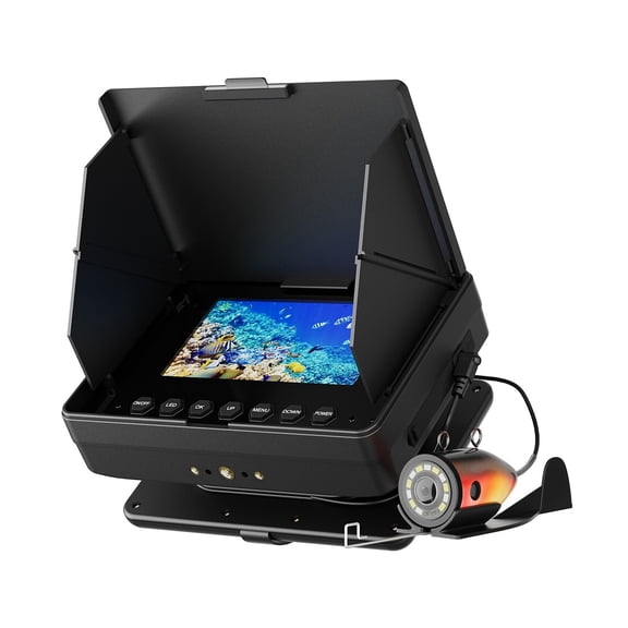 4.3 Inch 1200TVL Underwater Fishing Camera with 12 Lamps Monitor 165° 8500mAH Battery 30M ,High Accuracy Identification