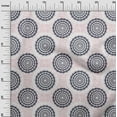 thumbnail image 2 of oneOone Silk Tabby Navy Blue Fabric Circle Block Craft Projects Decor Fabric Printed By The Yard 42 Inch Wide, 2 of 4
